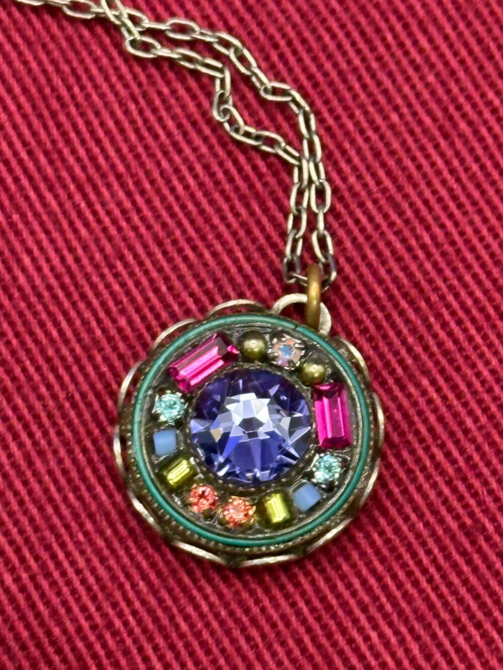 Firefly Swarovski Crystal Multiple Stone Pendant Necklace - Picture 3 of 15